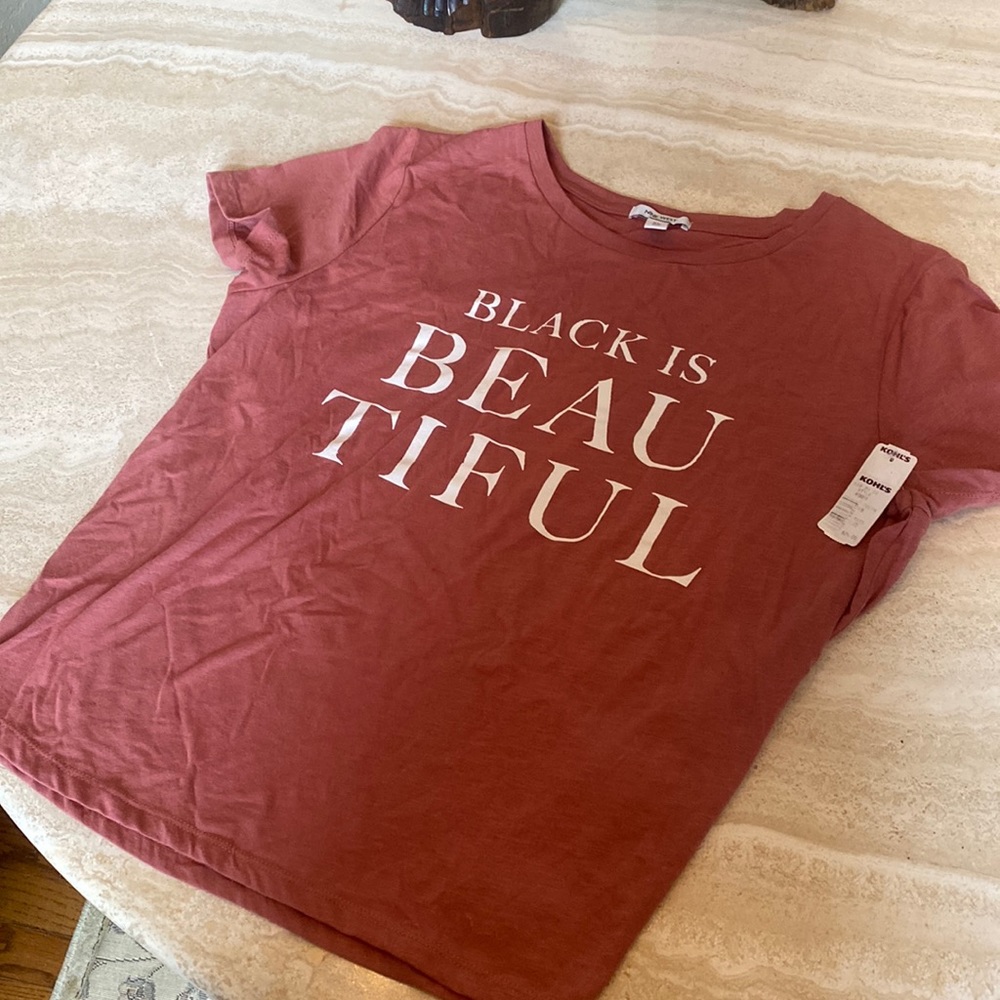 “Black is BEAUTIFUL” T-shirt from Nine West.